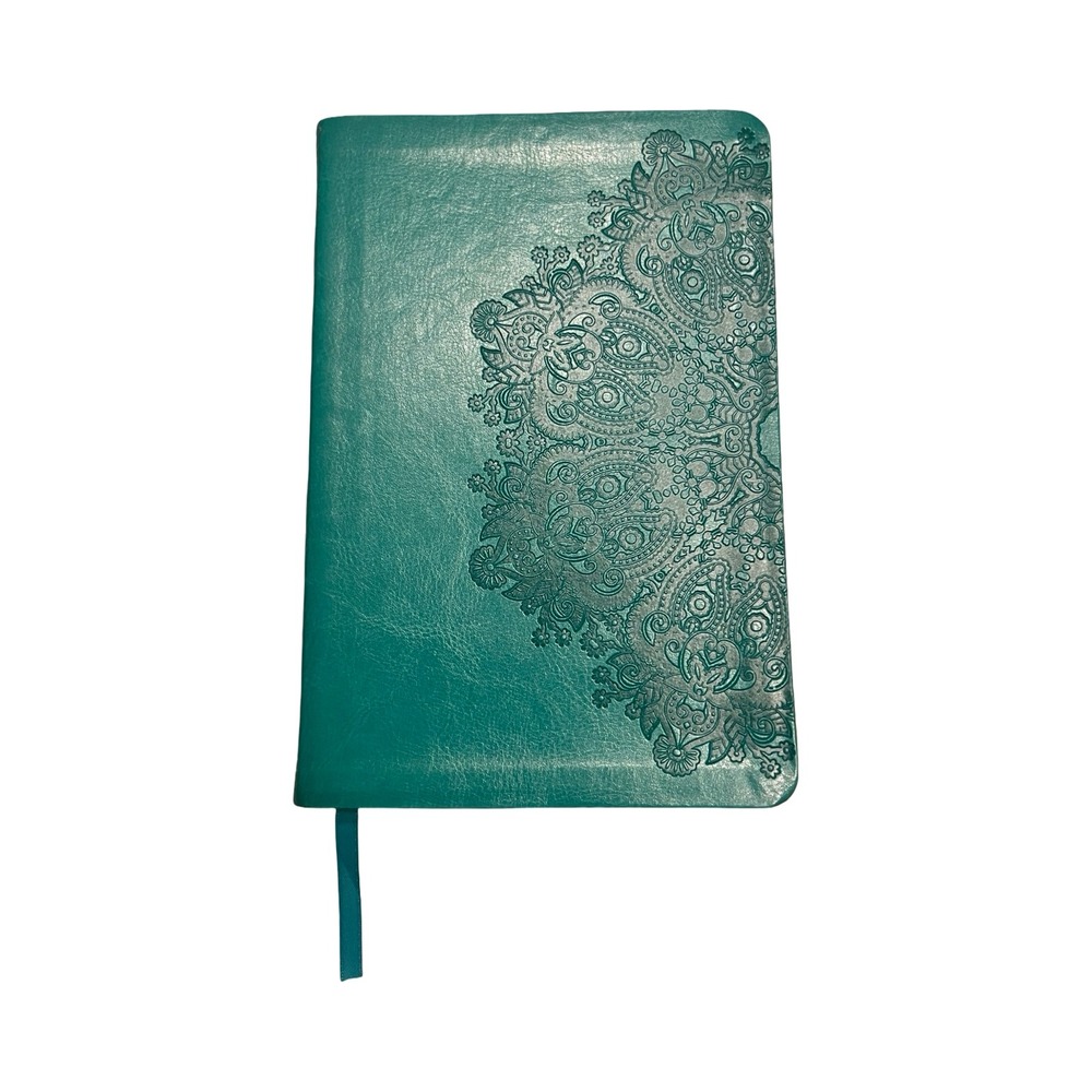 Holman NKJV Holy Bible Teal Paisley Mandala‎ Debossed Silver Gilt Edges
